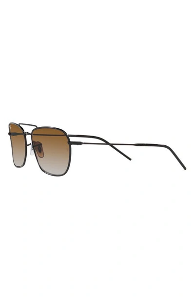 Ray Ban Caravan Reverse 58mm Gradient Square Sunglasses In Black