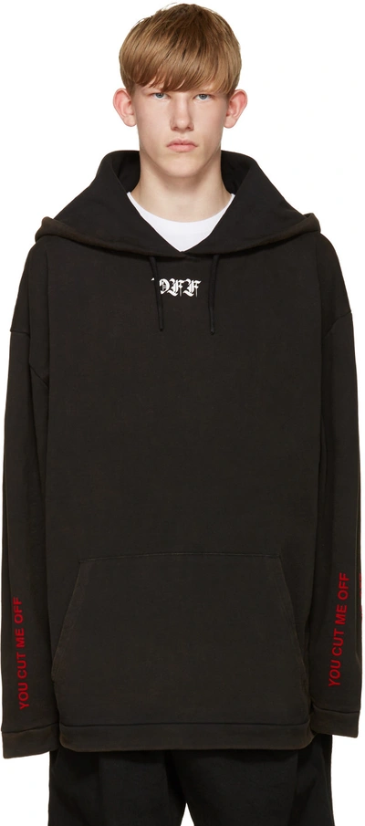 dynamisk krybdyr eksegese Off-white Black 'cut Off' Hoodie In Black & Red | ModeSens