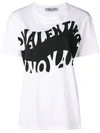 Valentino Logo Printed Jersey T-shirt In White / Black