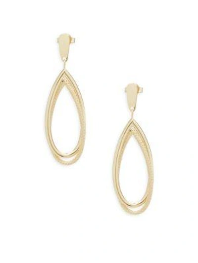 Saks Fifth Avenue 14k Gold Polished Mesh Drop Earrings