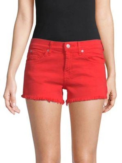 7 For All Mankind Cut Off Shorts In Poppy