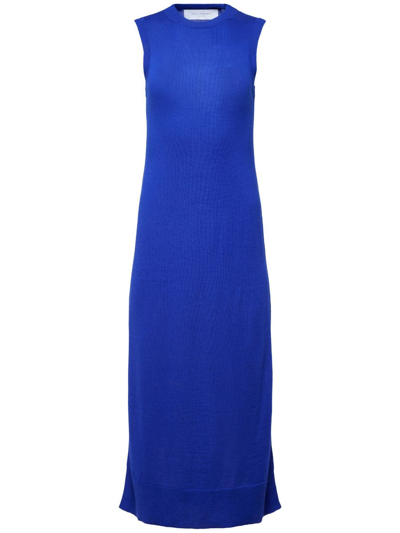 Equipment Rachida Cashmere Midi Dress In Surrealist Blue