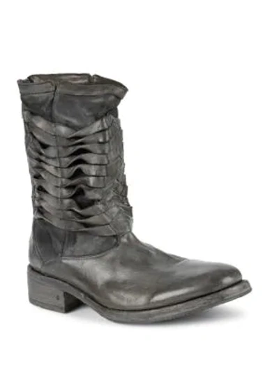 John Varvatos Simmons Twisted Pavement Leather Boots