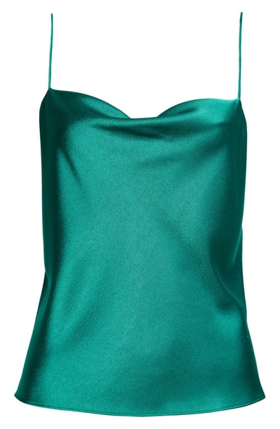 Alice And Olivia Women's Harmon Drapey Slip Tank In Deep Sage