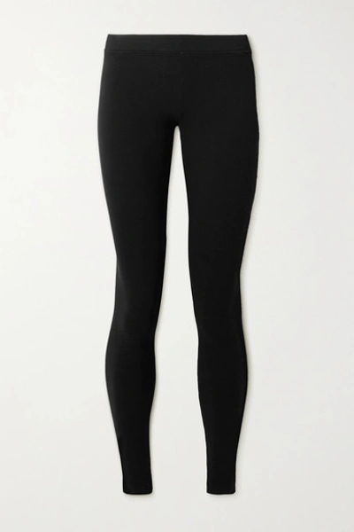 James Perse Stretch-pima Cotton Jersey Leggings In Black