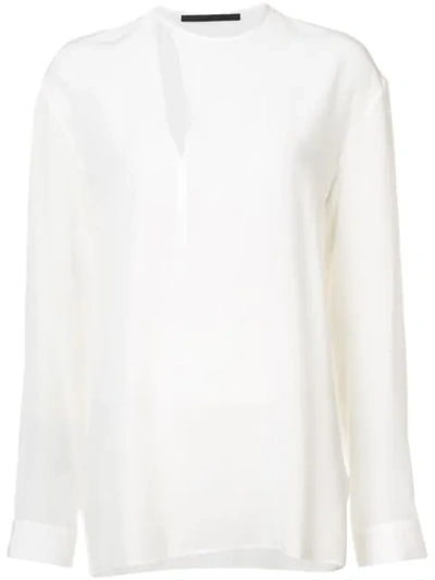 Haider Ackermann Cut Out Detail Blouse White