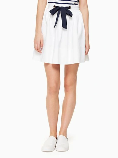 Kate Spade Twill Skirt In Fresh White