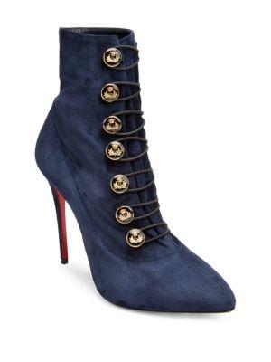christian louboutin suede booties