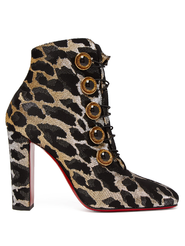 leopard louboutin booties