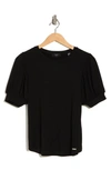 T Tahari Blouson Sleeve Top In Black