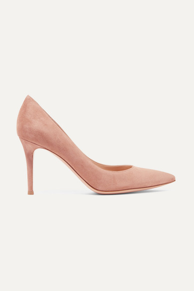 Rossi Neutrals Neutral 105 Suede Pumps In Taupe | ModeSens