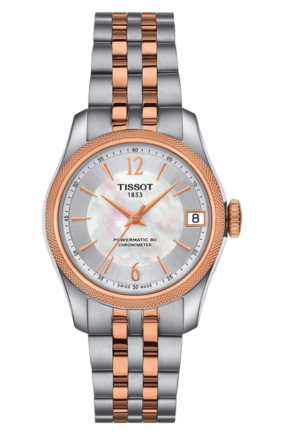 Tissot Classic Powermatic 80 Chronometer Bracelet Watch, 30.6mm In Silver/multi