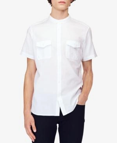 Calvin Klein Jeans Est.1978 Men's Banded Panama Weave Utility Shirt In Standard White