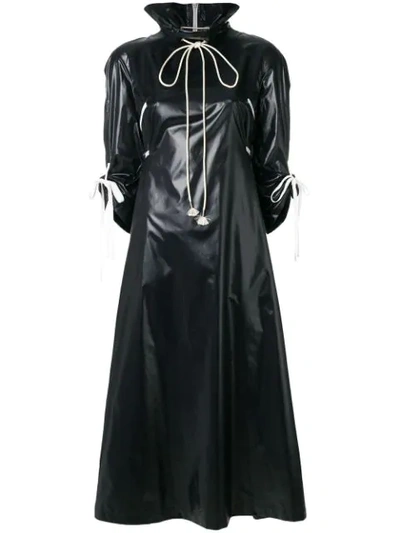 Calvin Klein 205w39nyc Zip Front Trench Coat In Black