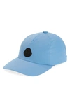Moncler Logo Patch Baseball Cap In Light Blue