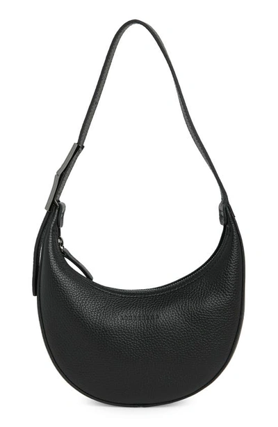 Longchamp Roseau Essential Half Moon Hobo Bag In Black