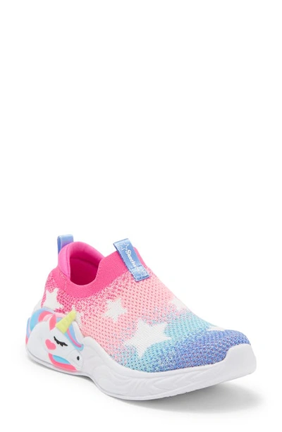Skechers Kids' Unicorn Dreams Light-up Sneaker In Hot Pink/ Multi