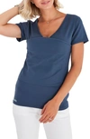 Accouchée Baby Carrier Maternity/nursing Top In Navy Blue