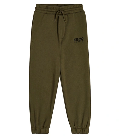 Kenzo Kids' Cotton-blend Sweatpants In Green