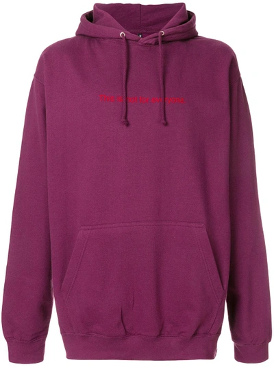 Famt This Is Not For Everyone Hoodie In Pink
