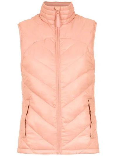 Track & Field Quilted Waistcoat In Blush I18