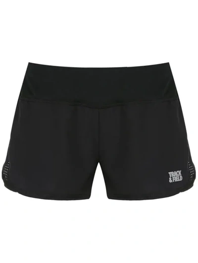 Track & Field Run Panelled Shorts In Black