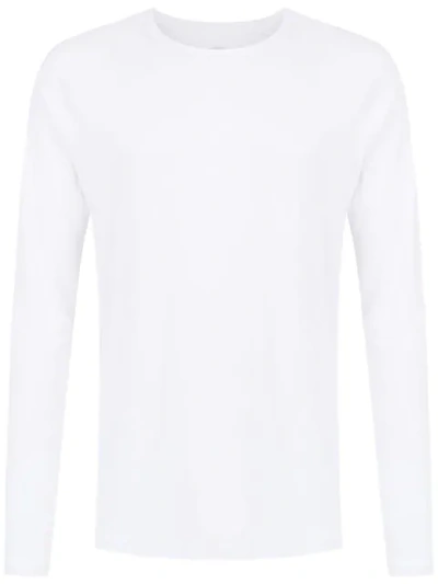 Track & Field Long Sleeved T-shirt In White