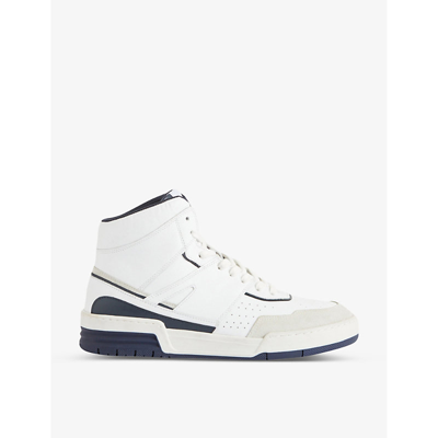Claudie Pierlot Womens Naturels Arcade Tall Leather High-top Trainers In Blanc