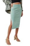 Free People Golden Hour Midi Sweater Skirt In Malachite