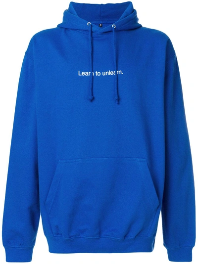 Famt Learn To Unlearn Hoodie In Blue
