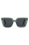 Dior The Midnight S1i 53mm Square Sunglasses In Dark Green/ Other / Smoke