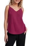 Bella Dahl Frayed Edge Camisole In Dark Magenta