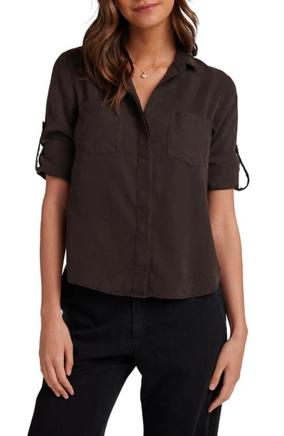 Bella Dahl Split Back Button-up Shirt In Quartz Brown