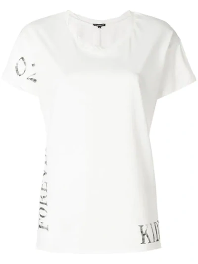 Ann Demeulemeester Printed T In White