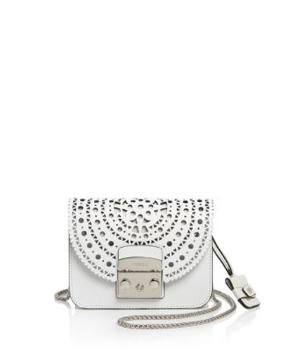 Furla Metropolis Bolero Mini Leather Crossbody Bag In White | ModeSens