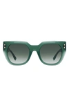Isabel Marant Women's Transparent Green Gradient Square Cat-eye Sunglasses