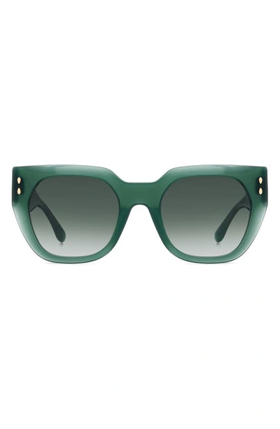 Isabel Marant Women's Transparent Green Gradient Square Cat-eye Sunglasses