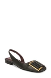 Sarto By Franco Sarto Tracy Slingback Square Toe Flat In Black