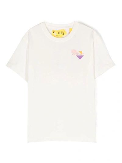 Off-white Kids' White T-shirt For Girl With Logo