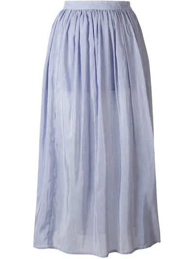 Thierry Colson Midi Full Skirt In Blue