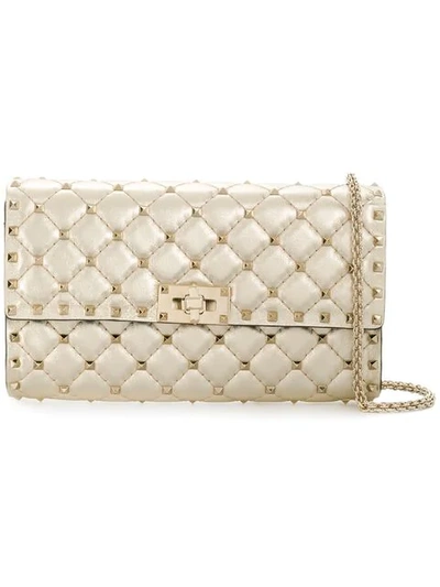 Valentino Garavani Garavani Rockstud Spike Shoulder Bag In Metallic