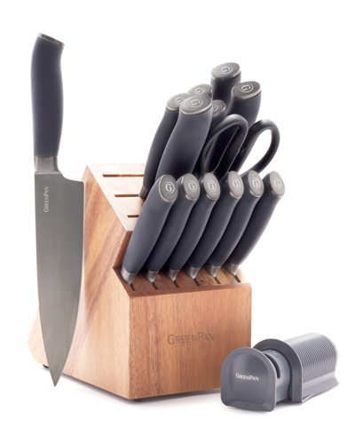 Greenpan 16-piece Titanium Ultimate Cutlery Knife Block Set