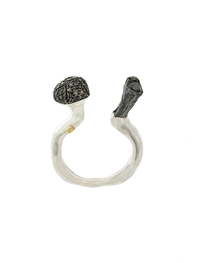 Rosa Maria Embellished Cuff Ring In Metallic