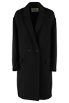 Isabel Marant Double-breasted Virgin Wool-cashmere Coat In Black