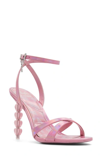Aldo X Barbie Women's Barbiesandal Stiletto Dress Sandals In Malibu Pink Metallic