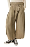 Free People Cool Harbor Wide Leg Denim Pants In Serpent