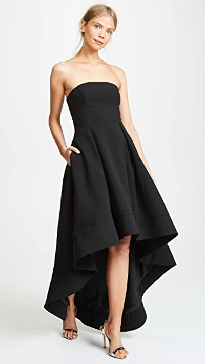 C/meo Collective Entice Strapless Gown In Black