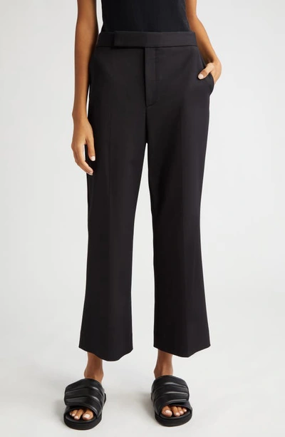 Partow Neva Stretch Flare Leg Ankle Trousers In Black