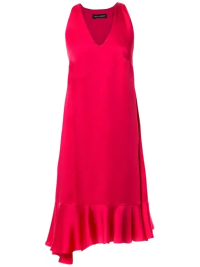 Gloria Coelho Camisola Ruffled Dress In Red