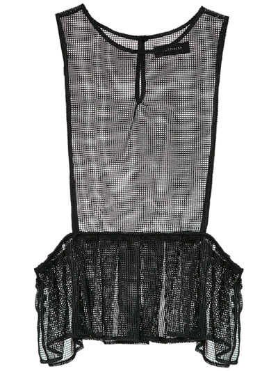 Olympiah Flamingo Mesh Tank Top X Silvia Braz In Black